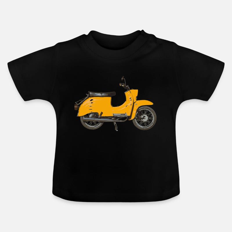 Hirondelle graphique sahara brun - T-shirt bio col rond Bébé - noir