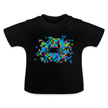 mer de crabe plage de l'océan - T-shirt bio col rond Bébé - noir - Devant