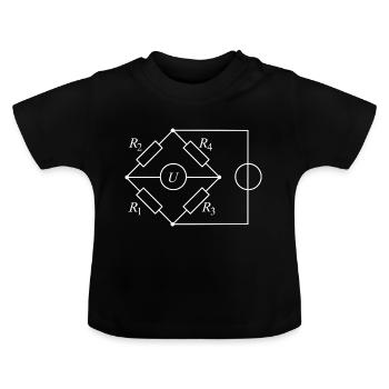 Measuring bridge electronics - Baby Organic T-Shirt with Round Neck - black - Front