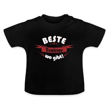 Trainer - Baby Bio-T-Shirt mit Rundhals - Schwarz - Vorne