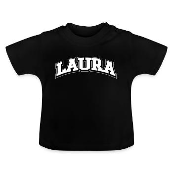 Laura College Uni School Gift - T-shirt bio col rond Bébé - noir - Devant