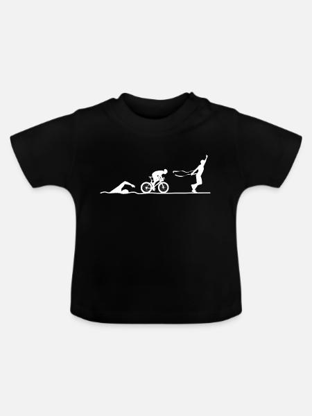 Triathlon - Baby Bio-T-Shirt mit Rundhals - Schwarz