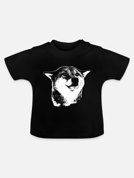 shiba inu - Baby Bio-T-Shirt mit Rundhals - Schwarz