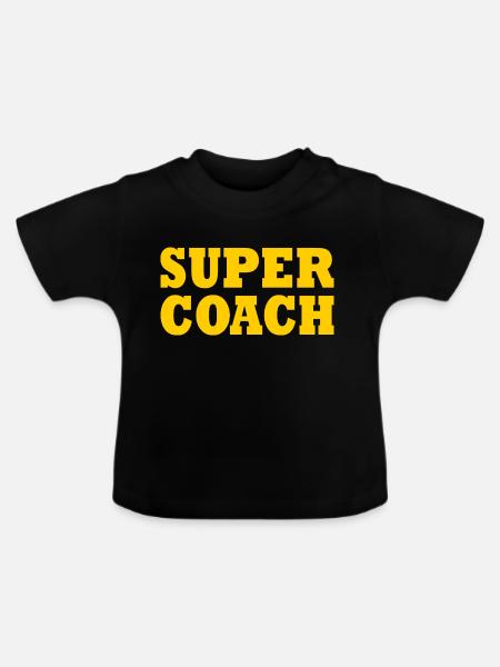 Super coach - Baby Bio-T-Shirt mit Rundhals - Schwarz