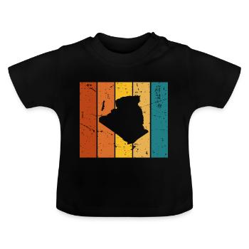 Algérie cadeau Vintage - T-shirt bio col rond Bébé - noir - Devant