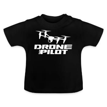 Drone Pilot - Baby Bio-T-Shirt mit Rundhals - Schwarz - Vorne