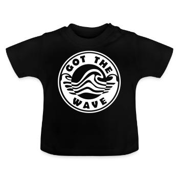 Vous avez le Waves logo Wave - T-shirt bio col rond Bébé - noir - Devant