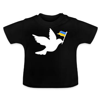 Ukraine - Baby Bio-T-Shirt mit Rundhals - Schwarz - Vorne