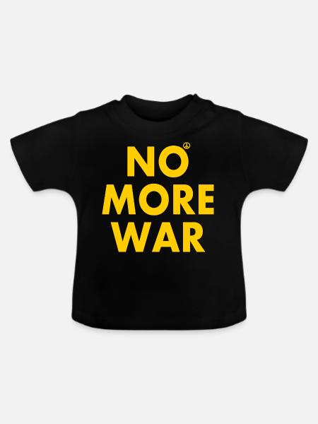 No more war - Baby Bio-T-Shirt mit Rundhals - Schwarz