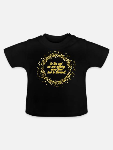 Sternenstaub & Liebe - Baby Bio-T-Shirt mit Rundhals - Schwarz