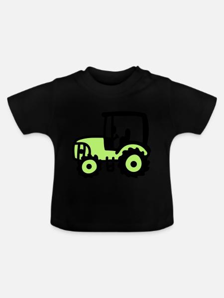 Traktor - Baby Bio-T-Shirt mit Rundhals - Schwarz