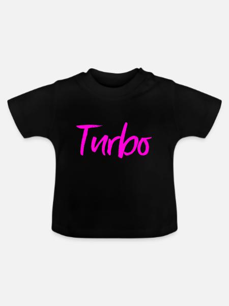Turbo - Baby Bio-T-Shirt mit Rundhals - Schwarz