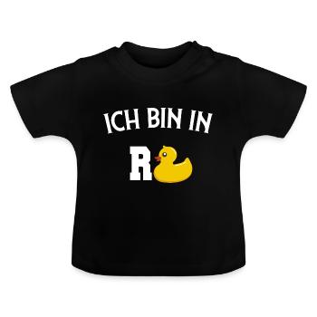 Don de pension - T-shirt bio col rond Bébé - noir - Devant
