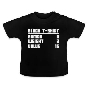 Spielekonsole Konsole Retro Geschenk - Baby Bio-T-Shirt mit Rundhals - Schwarz - Vorne