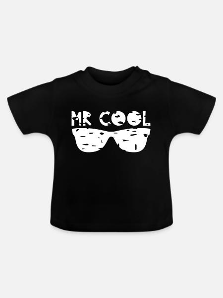 MR cool white - Baby Bio-T-Shirt mit Rundhals - Schwarz