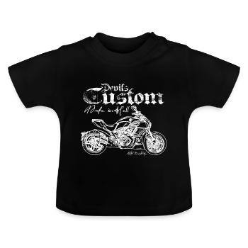 Diavel Custom Carbon Cafe Racer Duc Motorrad - Baby Organic T-Shirt with Round Neck - black - Front