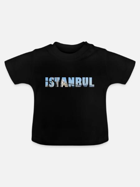 Istanbul - Baby Bio-T-Shirt mit Rundhals - Schwarz