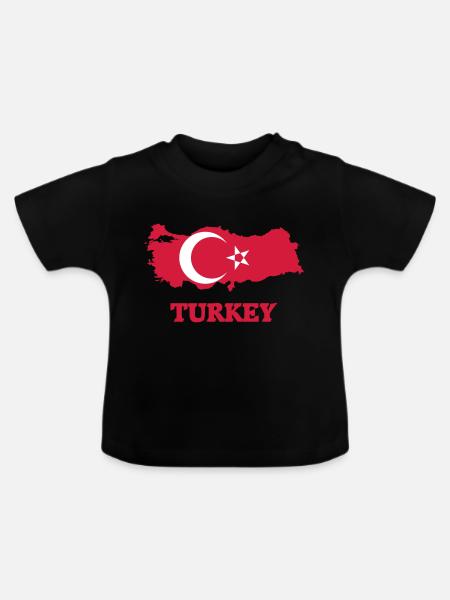 Truthahn - Baby Bio-T-Shirt mit Rundhals - Schwarz