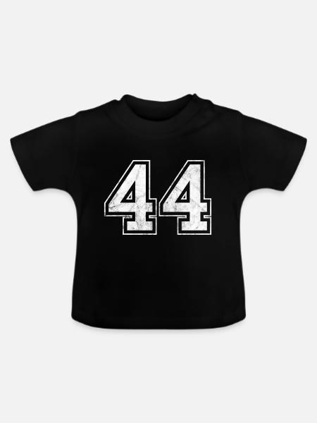 Anzahl 44 - Baby Bio-T-Shirt mit Rundhals - Schwarz
