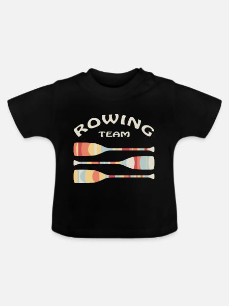 Paddel - Baby Bio-T-Shirt mit Rundhals - Schwarz