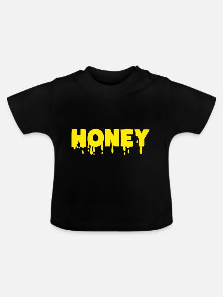 Honey - Baby Bio-T-Shirt mit Rundhals - Schwarz