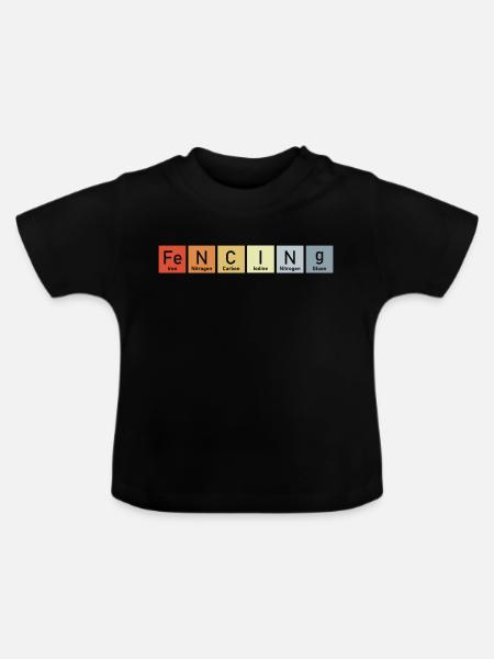 Fechten Periodensystem der Elemente - Baby Bio-T-Shirt mit Rundhals - Schwarz