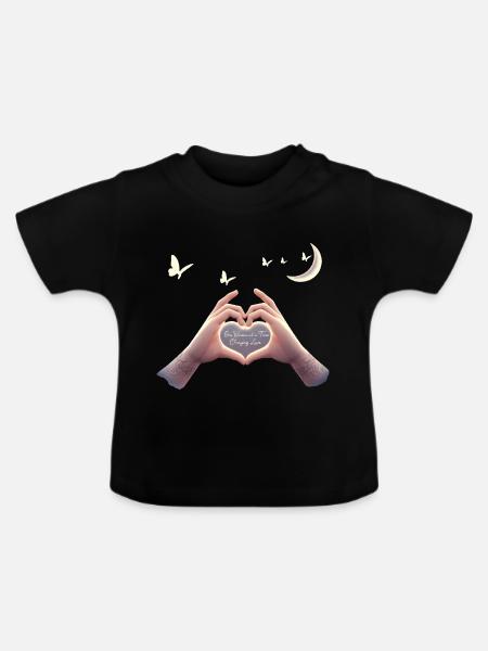 LEBEN VERÄNDERN - Baby Bio-T-Shirt mit Rundhals - Schwarz