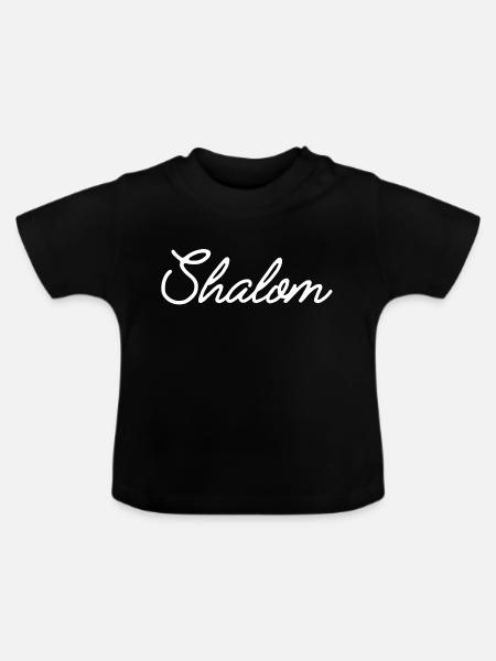Shalom - Baby Bio-T-Shirt mit Rundhals - Schwarz