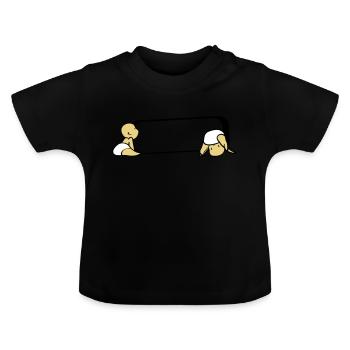 Gemini name tag - Baby Organic T-Shirt with Round Neck - black - Front