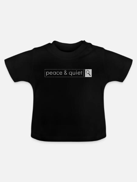 Ruhe und Frieden - Baby Bio-T-Shirt mit Rundhals - Schwarz