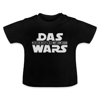 Das Wars weiß - Baby Bio-T-Shirt mit Rundhals - Schwarz - Vorne