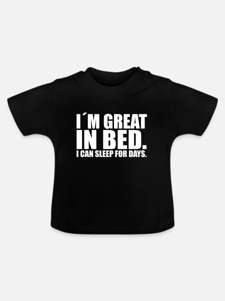 Lit lit drôle dormir paresseux drôle noël - T-shirt bio col rond Bébé - noir