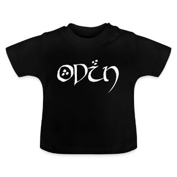 Baby Odin - Baby Bio-T-Shirt mit Rundhals - Schwarz - Vorne