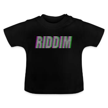 RIDDIM - Baby Organic T-Shirt with Round Neck - black - Front