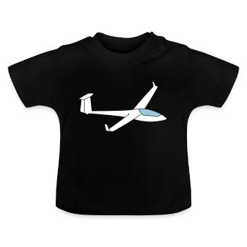Hornet 206 Glider Glider Glider - Baby Organic T-Shirt with Round Neck - black - Front