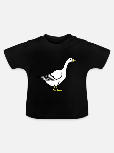 goose - Baby Bio-T-Shirt mit Rundhals - Schwarz