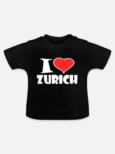 Zurich - Baby Bio-T-Shirt mit Rundhals - Schwarz