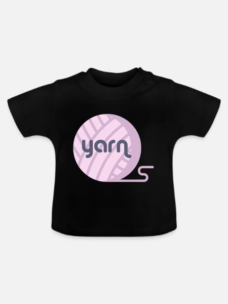Yarn - Baby Bio-T-Shirt mit Rundhals - Schwarz