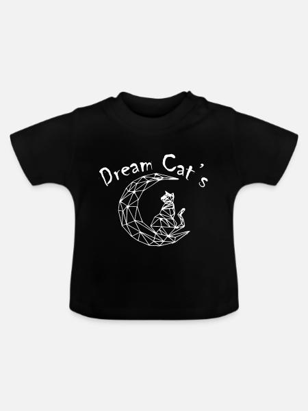 Cat Katze - Baby Bio-T-Shirt mit Rundhals - Schwarz