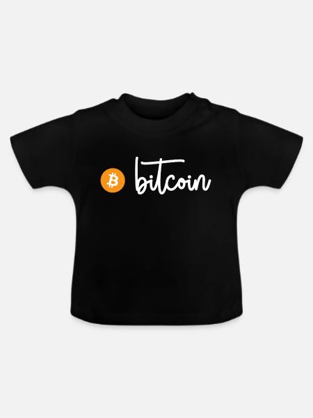 Bitcoin (Bitcoin) - Baby Bio-T-Shirt mit Rundhals - Schwarz