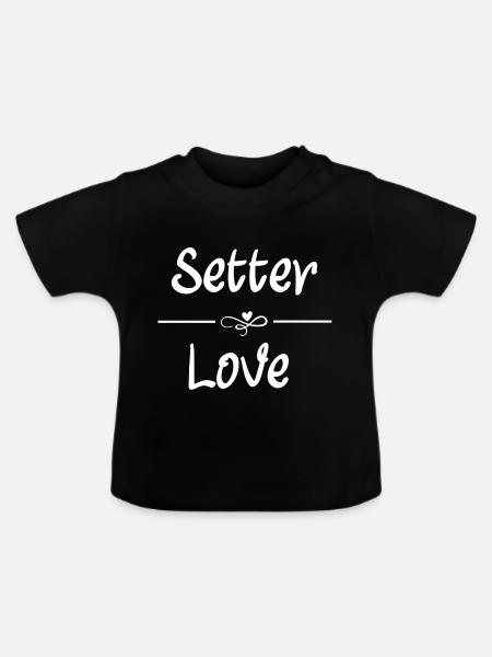 Setter Love - Baby Bio-T-Shirt mit Rundhals - Schwarz