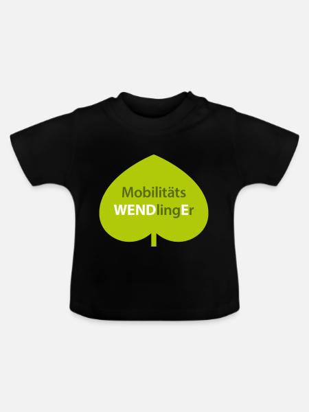 Mobilitäts WENDlingEr - Baby Bio-T-Shirt mit Rundhals - Schwarz