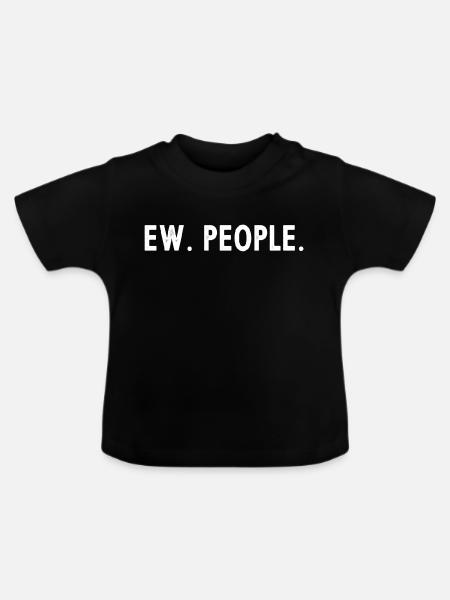 Ew People - Baby Bio-T-Shirt mit Rundhals - Schwarz
