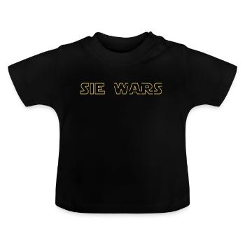 Sie Wars - Baby Bio-T-Shirt mit Rundhals - Schwarz - Vorne