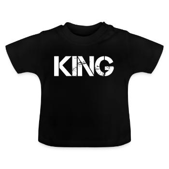 Roi - T-shirt bio col rond Bébé - noir - Devant