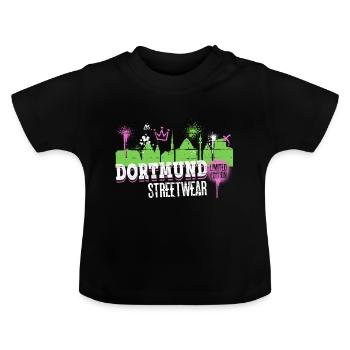 Dortmund, Skyline, ville, Allemagne, graffiti - T-shirt bio col rond Bébé - noir - Devant