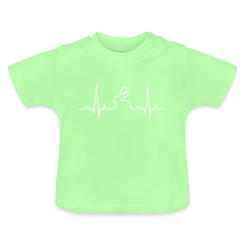 EKG Herzschlag Hase Kaninchen Zwergkaninchen - Baby Bio-T-Shirt mit Rundhals