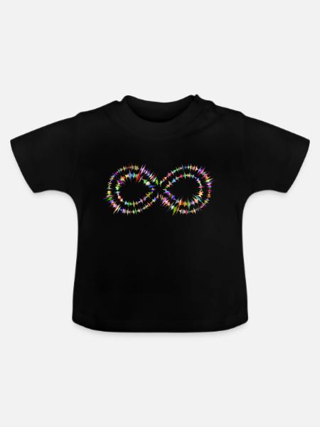 Unendlichkeit - Baby Bio-T-Shirt mit Rundhals - Schwarz