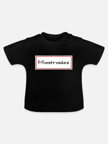Morulaix - Baby Bio-T-Shirt mit Rundhals - Schwarz