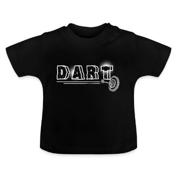 jeu de fléchettes - T-shirt bio col rond Bébé - noir - Devant